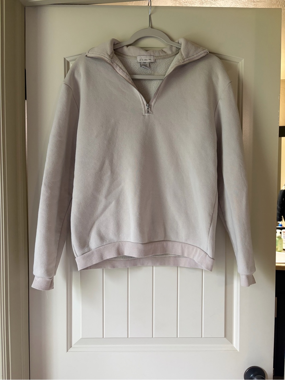 Oversized Fleece Quarter Zip Sweatshirt